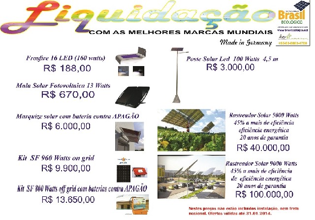 Foto 1 - Fornece equipamentos solares-painl-inversor-poste